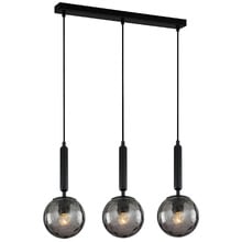 Trattino Glass Orb 3 Light Linear Pendant